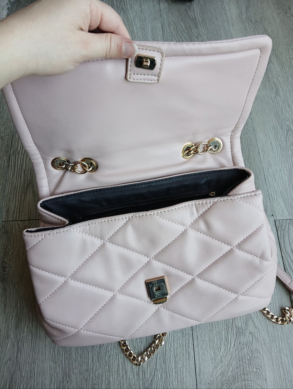 Call It Spring Baby Pink Quilted Handbag Or Crossbody Bag - Picture 12 of 14